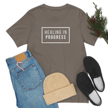 Load image into Gallery viewer, Healing In Progress - Unisex Jersey Short Sleeve Tee