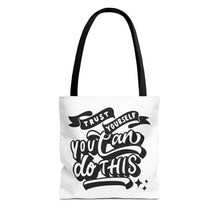 Load image into Gallery viewer, Tote Bag with Positive Quote Trust Yourself, You Can Do It
